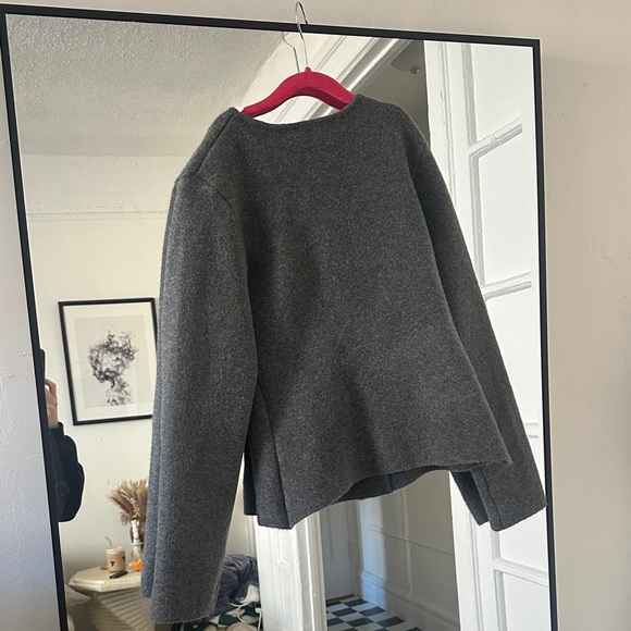 Zara Gray Wool Jacket with Gold Buttons BRAND NEW - Picture 2 of 5